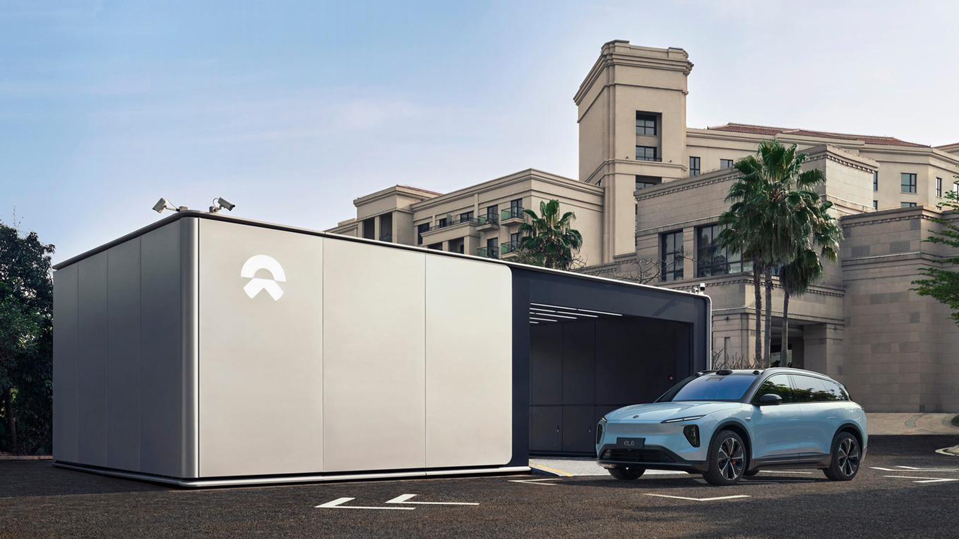 NIO EL6 batteribyttestasjon